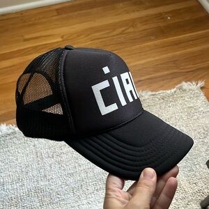 Clare V Black CIAO Trucker Hat